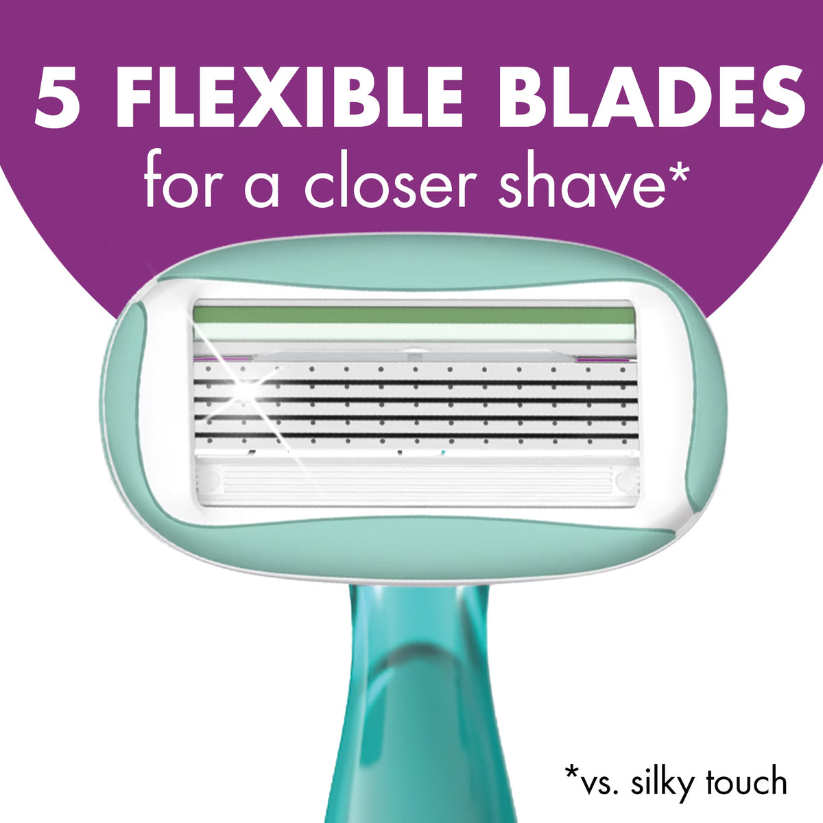BIC Soleil 5 Sensitive 5-Blade Disposable Razors, Dorm Essentials, 2-Count
