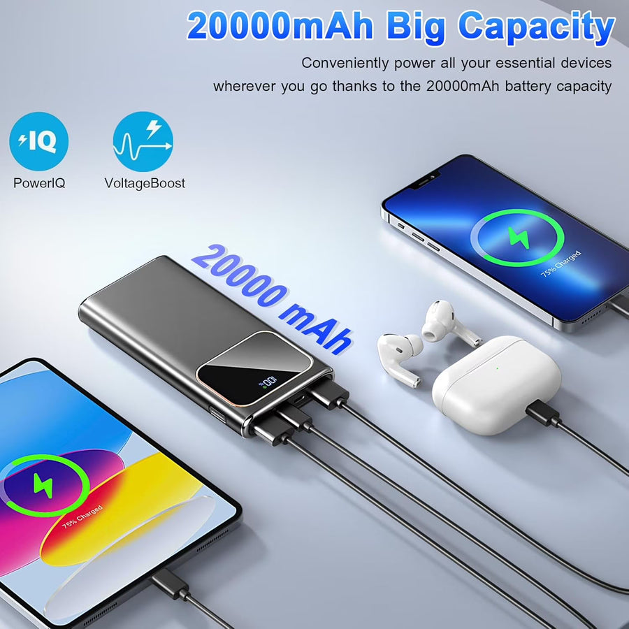 20000mAh portable power bank with digital display - view 5