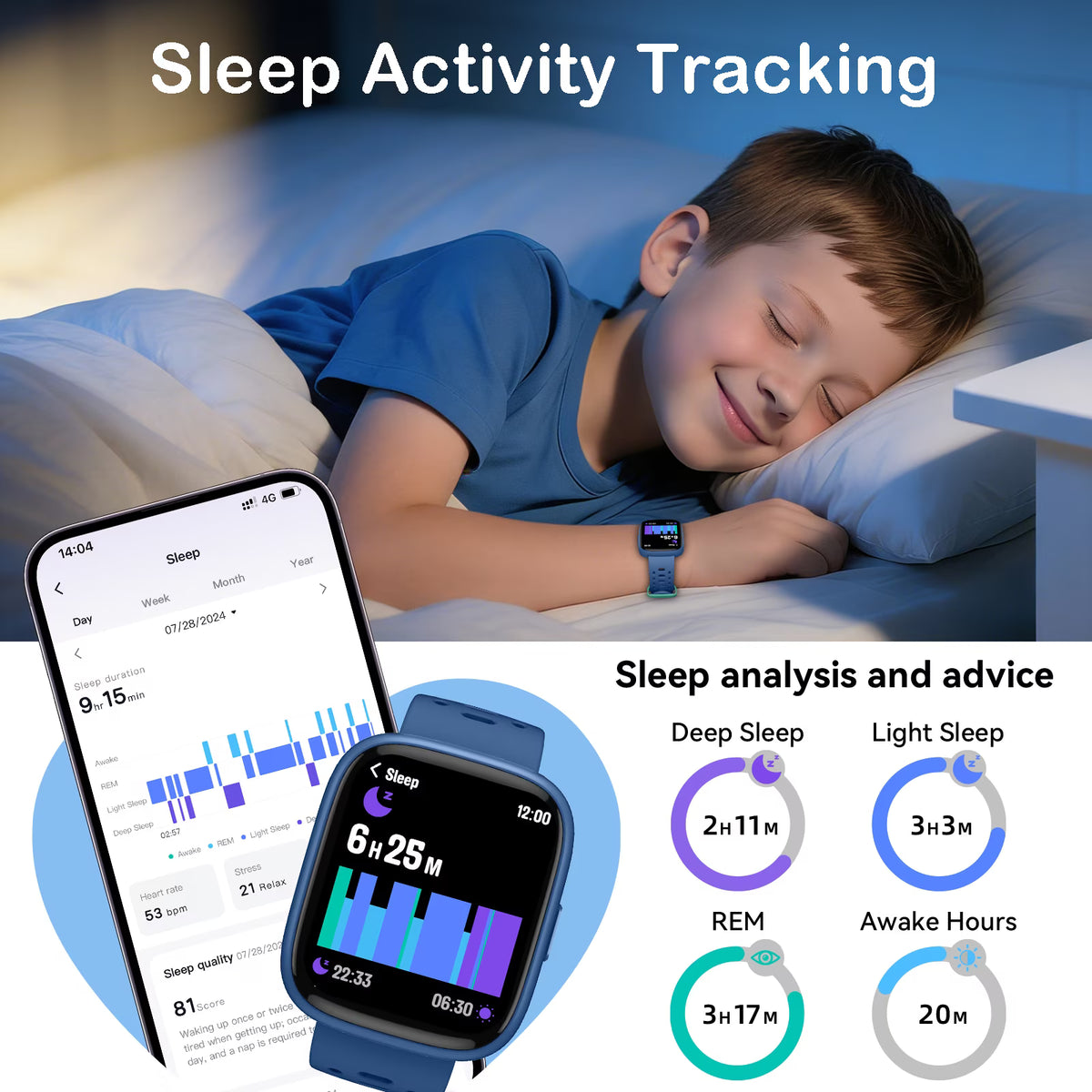2026 Cillso Smart Watch for Kids with Find My, 1.83" HD Touch Screen, BLE5.3, IP68 Waterproof, Multiple Sports Modes, Activity Tracker Pedometer,Ideal Gift, Blue