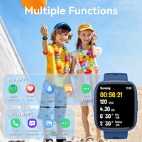 2026 Cillso Smart Watch for Kids with Find My, 1.83" HD Touch Screen, BLE5.3, IP68 Waterproof, Multiple Sports Modes, Activity Tracker Pedometer,Ideal Gift, Blue