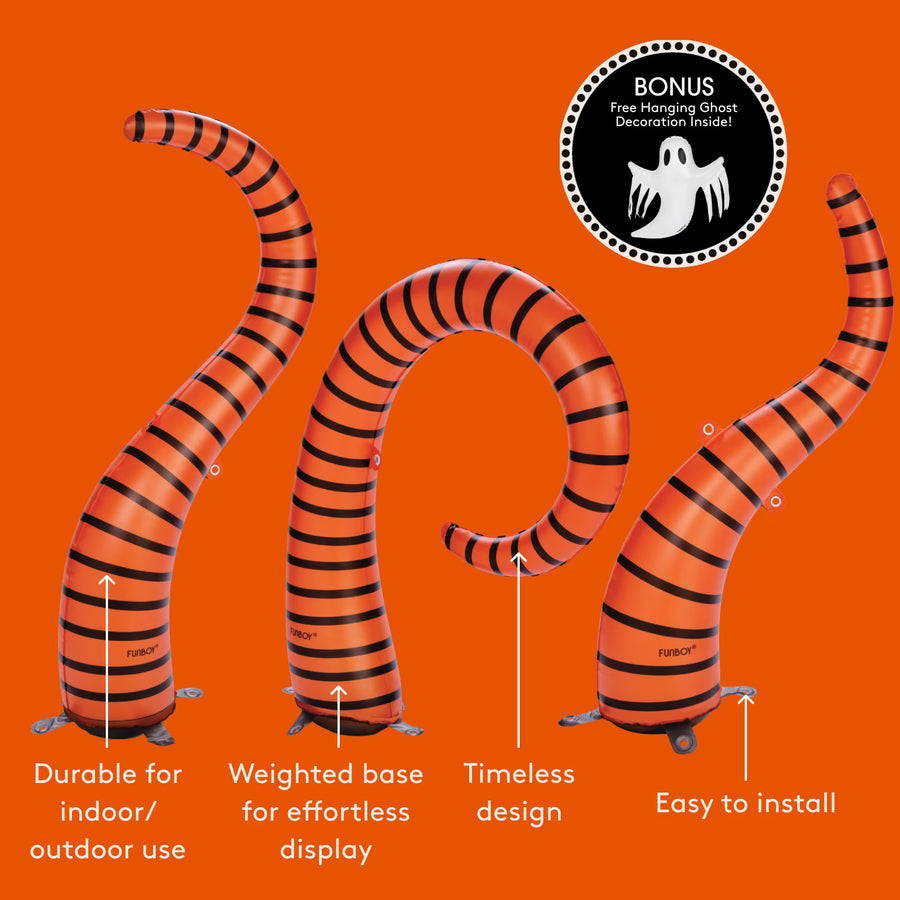FUNBOY inflatable Halloween lawn snakes 3-pack with bonus ghost - view 4