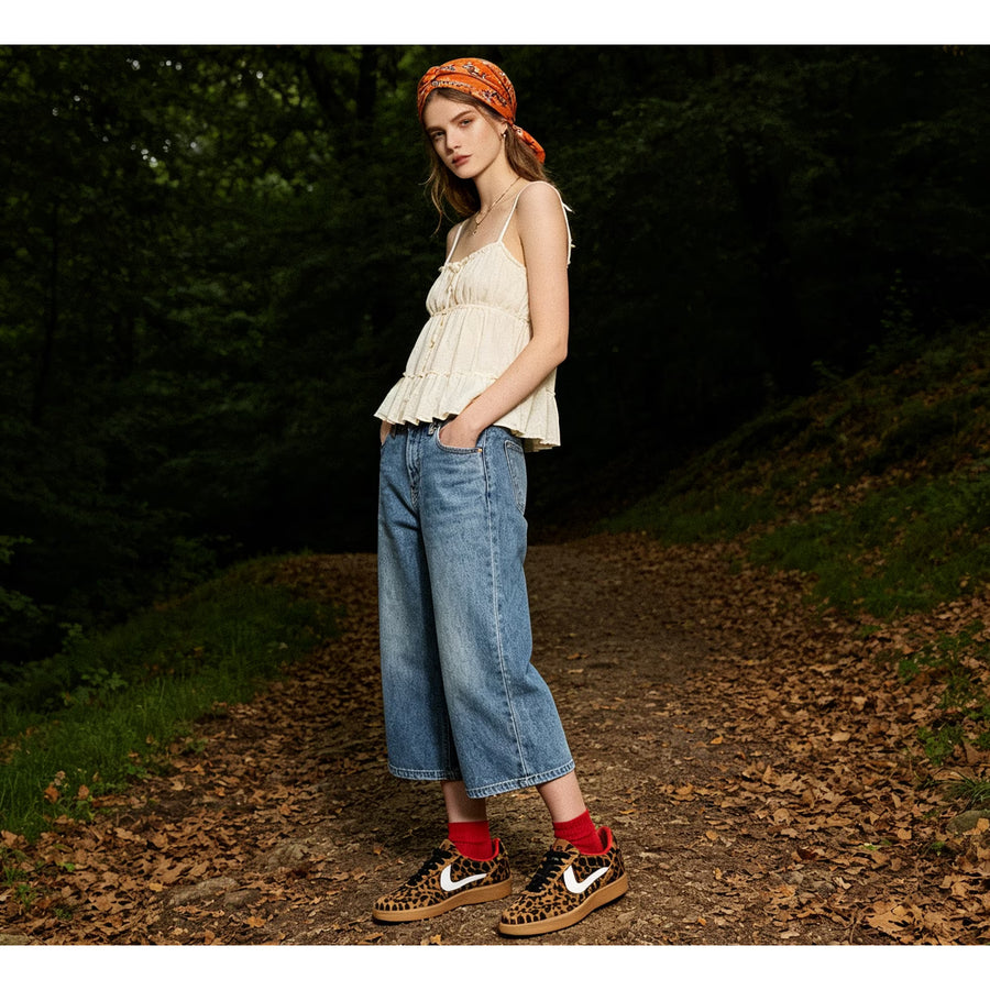 Lucky Step women's retro sneakers, leopard - view 9