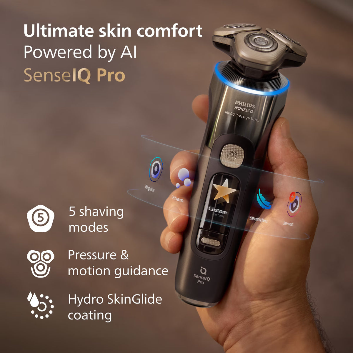 Philips Norelco I9000 Prestige Ultra Shaver with Triple Action Lift & Cut Technology