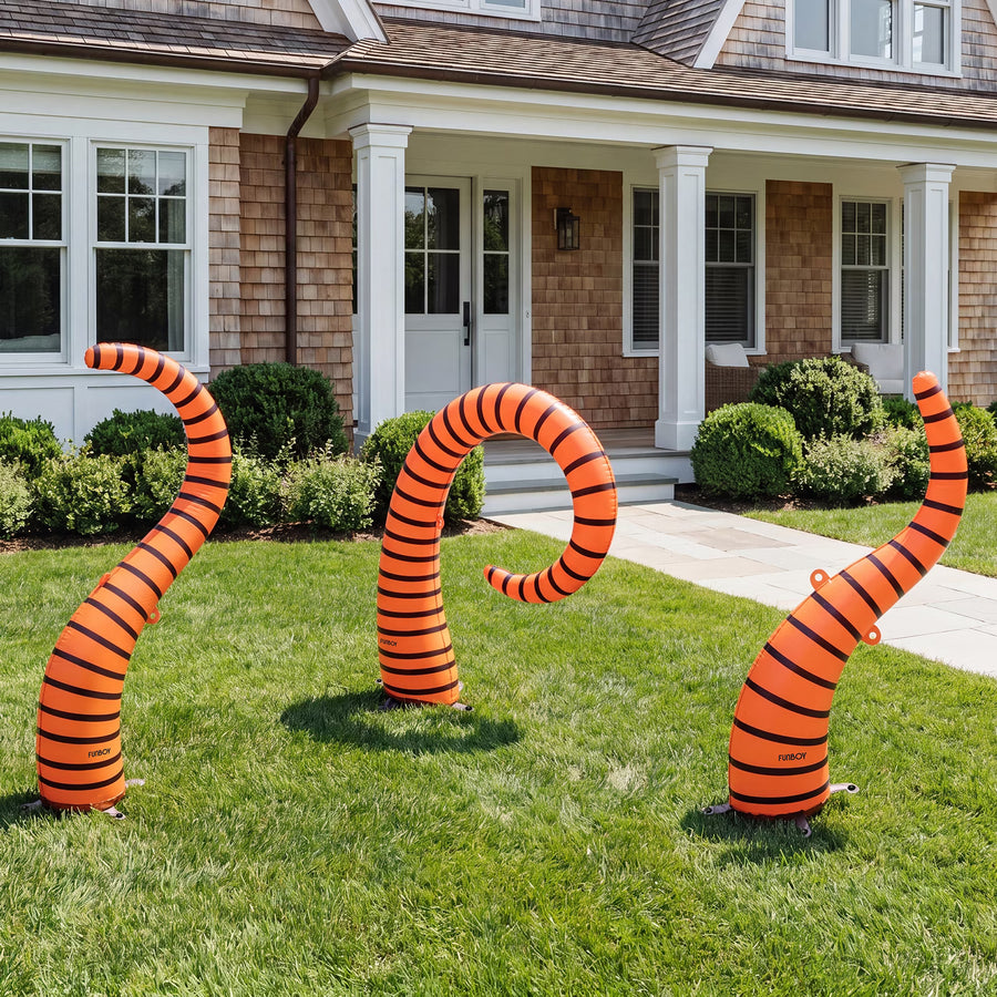 FUNBOY inflatable Halloween lawn snakes 3-pack with bonus ghost - view 6