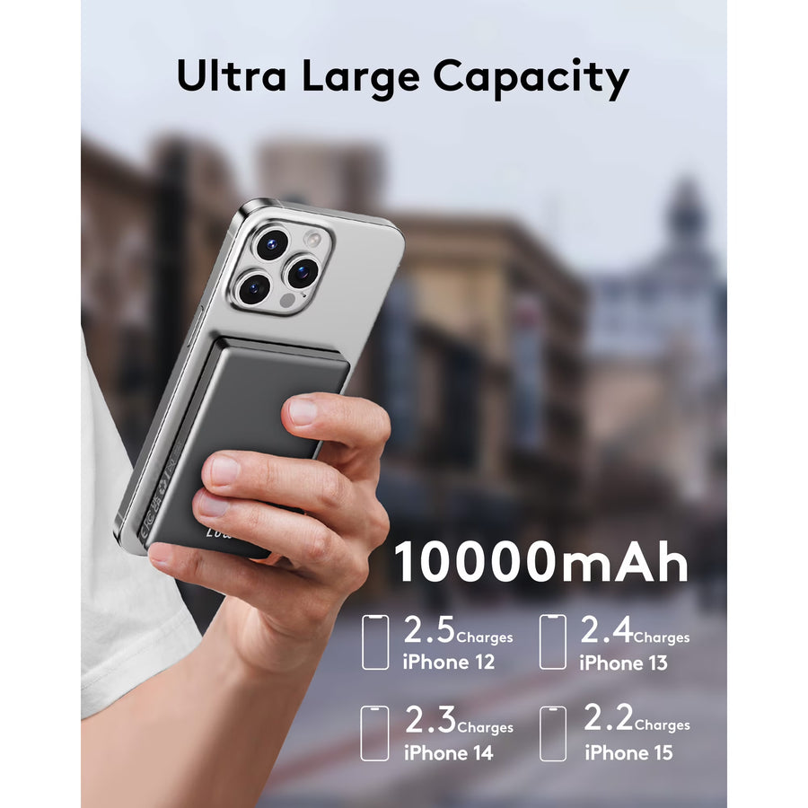 Btootos ultra slim 10000mAh magnetic power bank, black - view 3