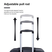 5-Piece Hardside Luggage Set with Duffel Bag & Spinner Wheels, 20/24/28 Inch Lightweight ABS Suitcases with TSA Lock,Black