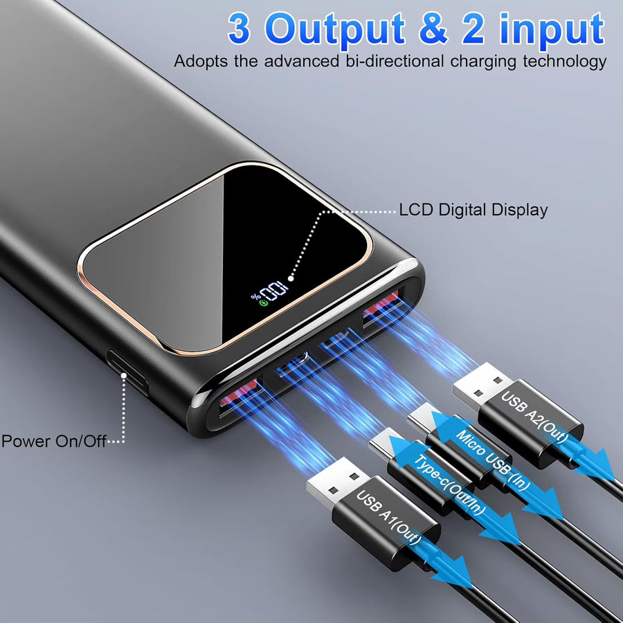 20000mAh portable power bank with digital display - view 4