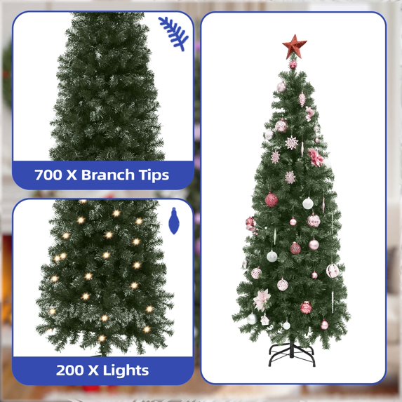 ModFusion 6 ft pre-lit pencil Christmas tree - view 5