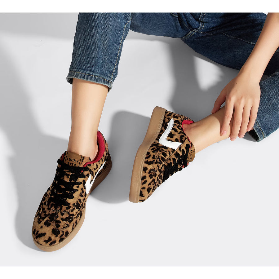 Lucky Step women's retro sneakers, leopard - view 7