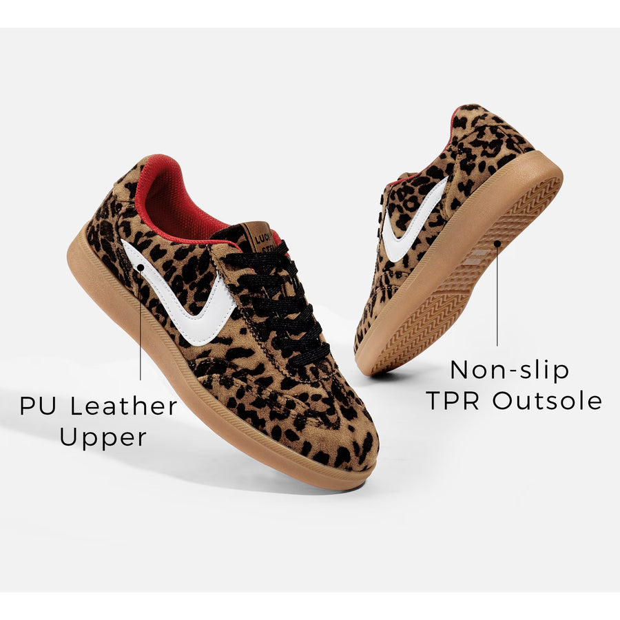 Lucky Step women's retro sneakers, leopard - view 5