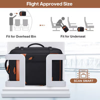 Travel Backpack for Men & Women Carry On Backpack Flight Approved Expandable 42L Waterproof Anti-Theft Personal Item Backpack with Packing Cubes and Shoe Pocket